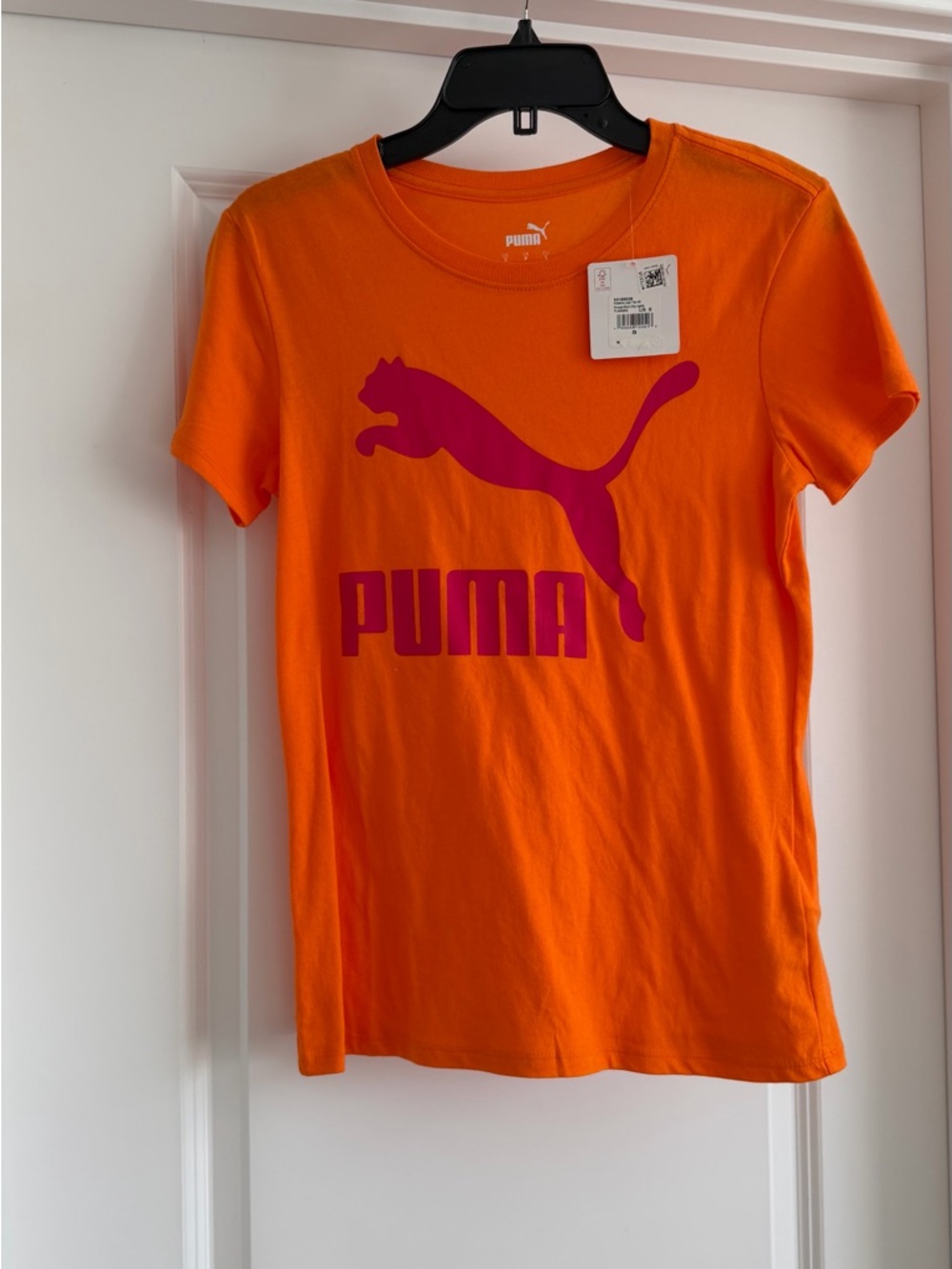 Puma Orange T-Shirt with Pink Accent